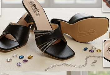 Sparkle Crystal Heel Sandal [code 04]