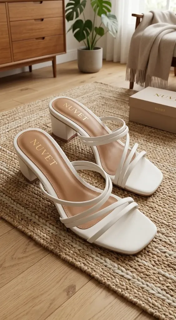 Strappy Block Heel Mules [ Code 18 ]