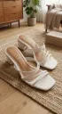 Strappy Block Heel Mules [ Code 18 ]