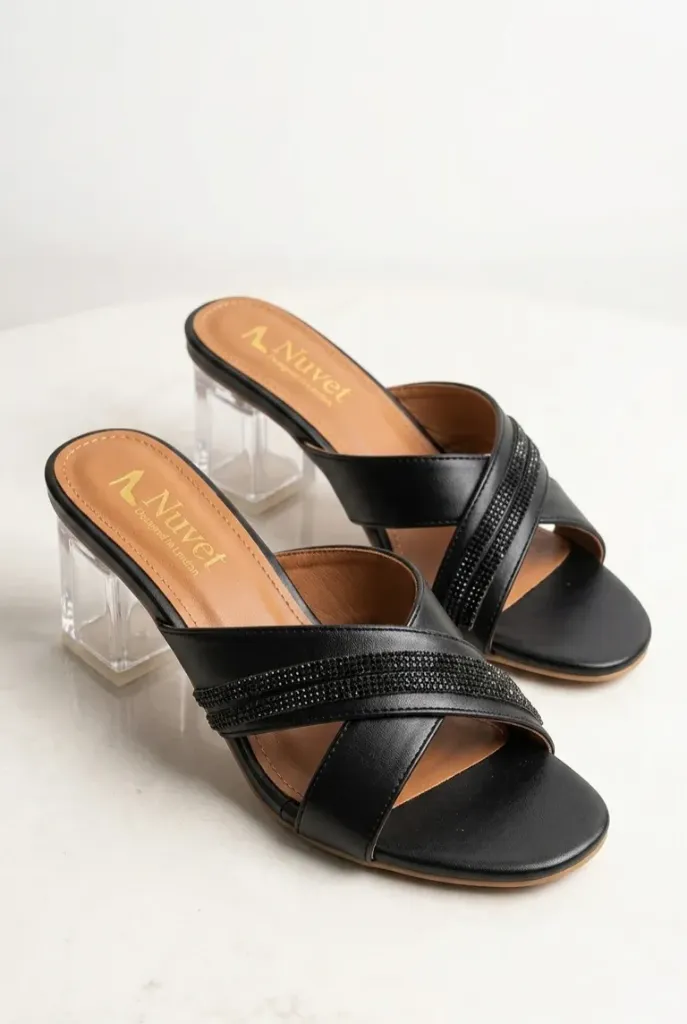 Crystal Cross-Strap Heels [Code 19]