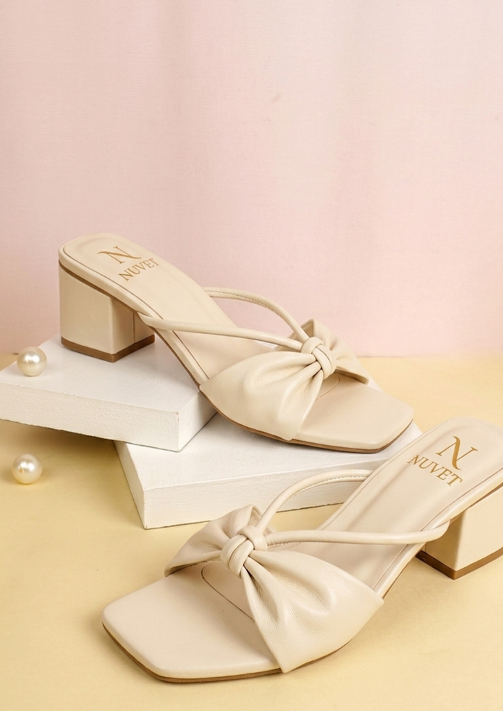 Knot Bow Block Heels [code 07]