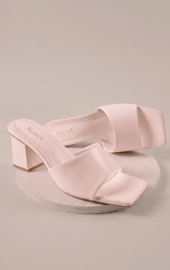 Toe Block Heel Mule Sandals [Code 20 ]