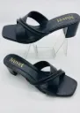 Nuvet Square Toe Block Heel Sandal [Code 24 ]