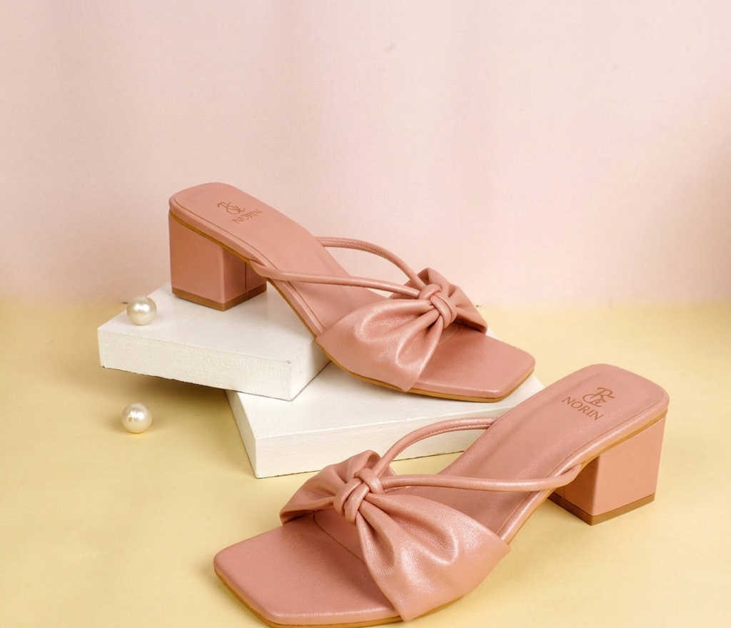 Knot Bow Block Heels[code 07]